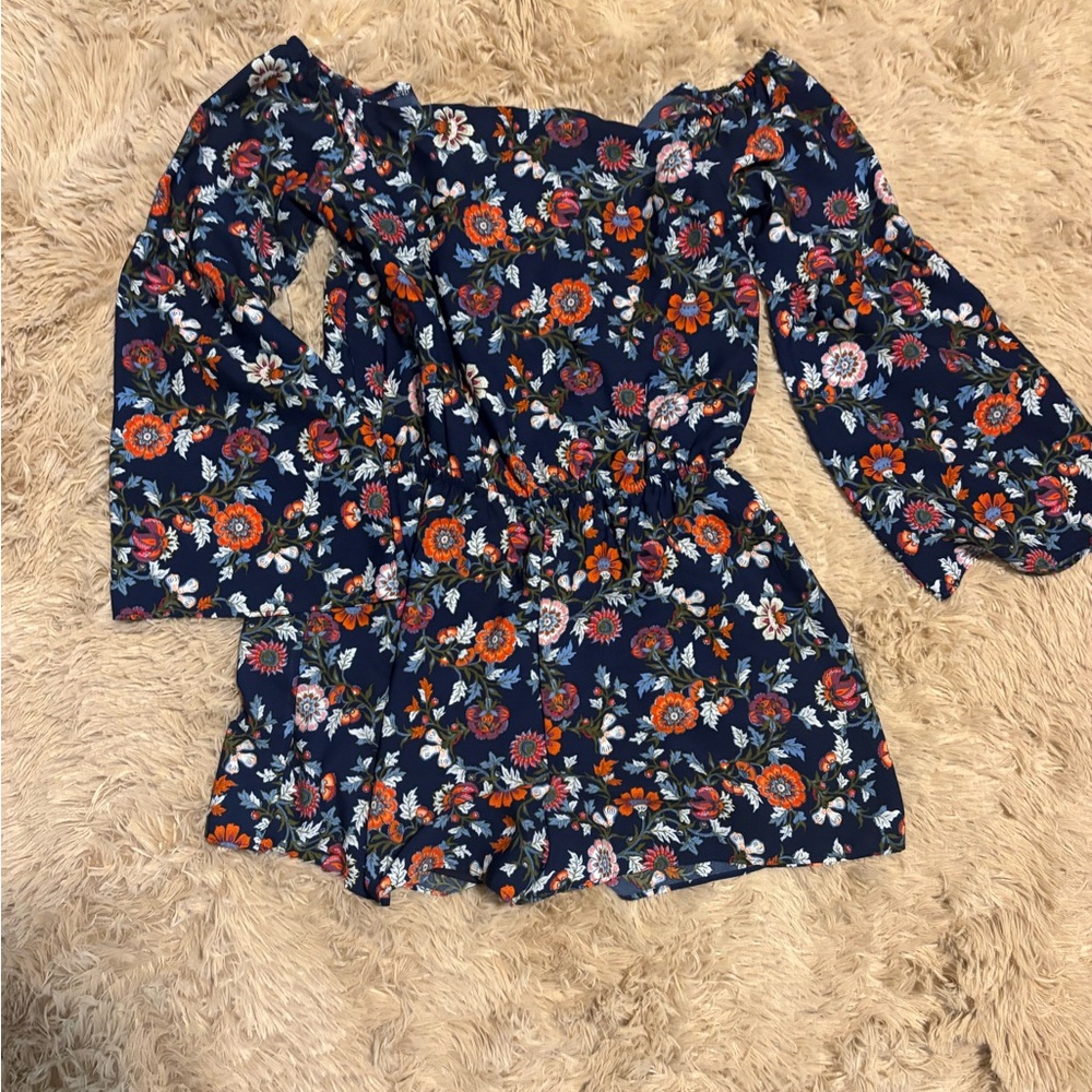 Floral Off-Shoulder Women's romper